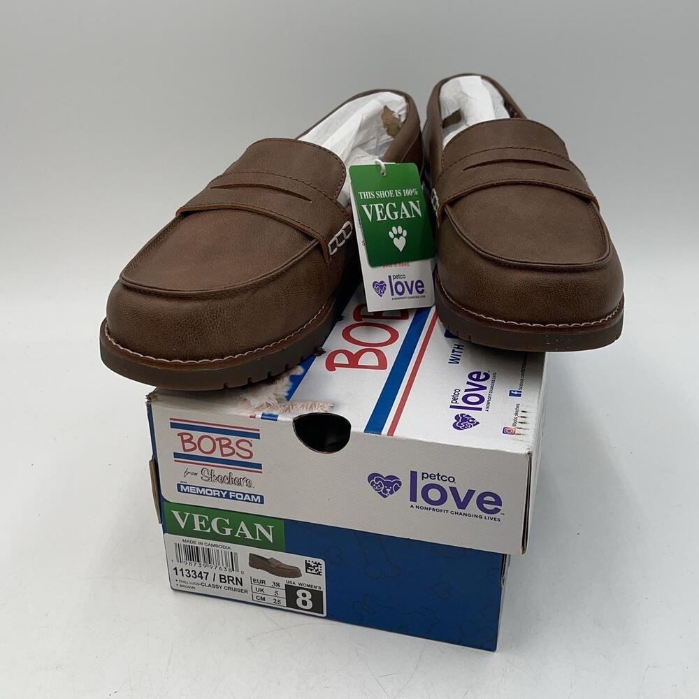 BOBS From Skechers Chill Lugs Classy Cruiser Shoes Womens Brown Vegan Size 8